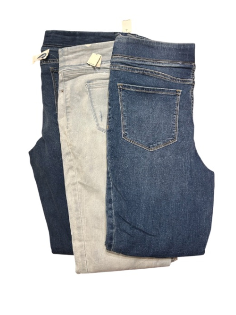 Old Navy Women's Jeggings Set of 3- Dark Blue & Light Blue
